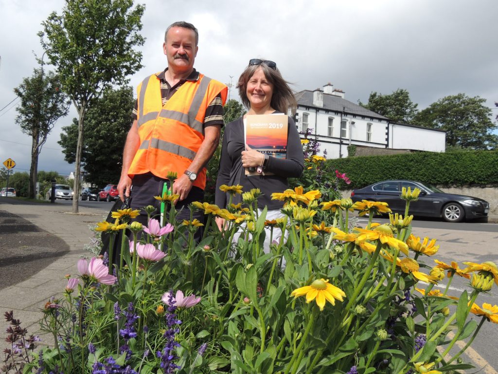 Buncrana Tidy Towns volunteers Willie McKinney and Sinead Ni Bhroin