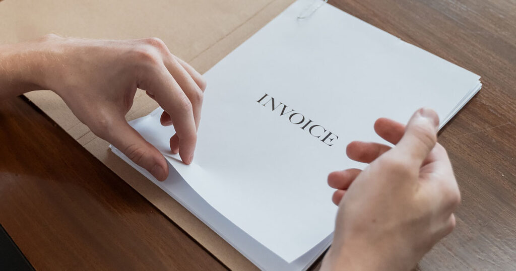 picture of an invoice