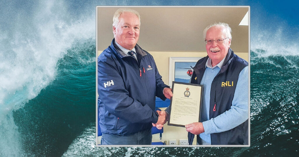 Presentation of award to Lough Swilly Lifeboat Crew